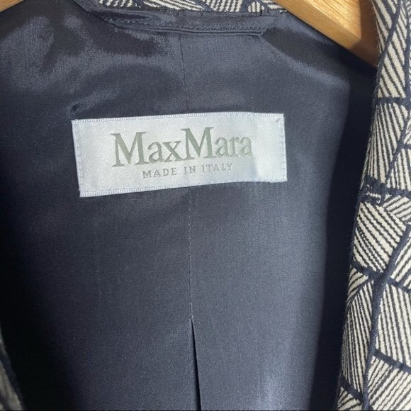 Max Mara Ellisse Print Blazer Geometric Size 6 - Picture 4 of 8